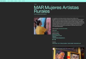 Ficha de la Plataforma MAR - Mujeres Artistas Rurales en el Ecosistema de Buenas Prácticas Culturales del portal web Ideas Digitales.