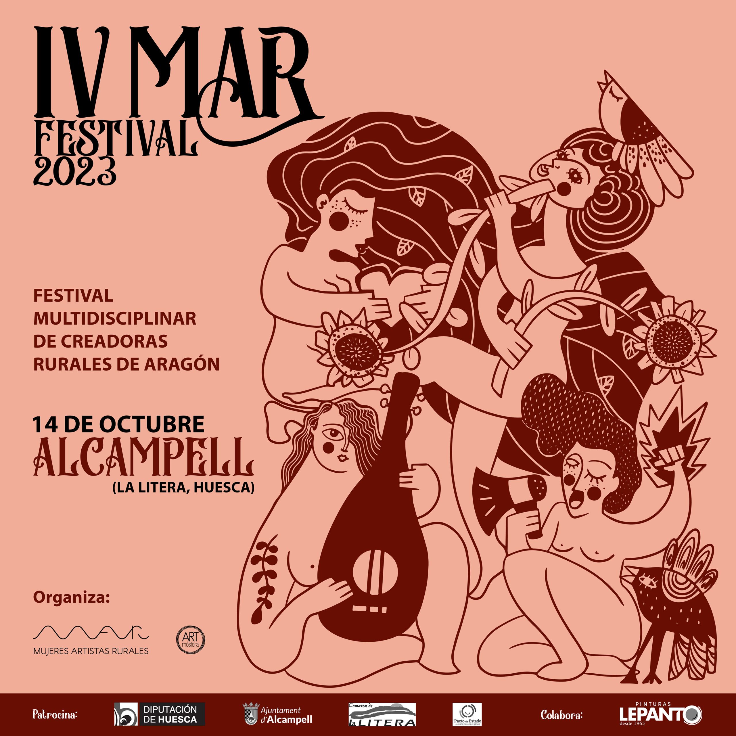 Cartel de la IV edición del MAR Festival realizado por la ilustradora oscense Nerea Mur Berroy
