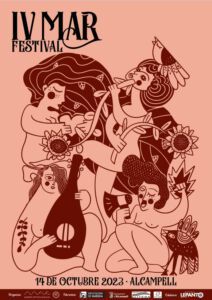 Cartel de la IV edición del MAR Festival realizado por la ilustradora oscense Nerea Mur Berroy